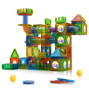 105Pcs Magnetic Building Blocks for Kids Magnet Tiles 3D Magnetic Toys Early Educational & Development Toys for 2 3 4 5 6 7 Year Old Boys Girls Gifts