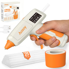 Load image into Gallery viewer, Uarter Hot Glue Gun Cordless Full Size 2600mAh USB Rechargeable LED Digital Hot Melt Glue Tool with Stand