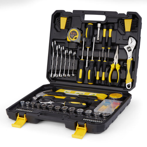 Uarter 108-Piece Tool Set: Versatile General Household and Auto Repair Kit, Inclusive of a Durable Plastic Toolbox Storage Case