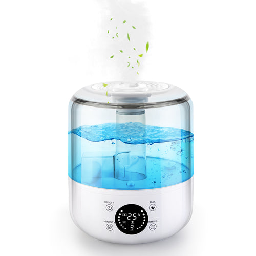 Air Humidifier 3L Premium Humidifying Unit Cool Mist Large Humidifier for Large Room | Bedroom | Basement - Quiet for Babies Kids, Easy to Clean & Fill, Auto Shut-off - Lasts Up to 18 Hours