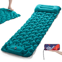 Load image into Gallery viewer, Uarter Sleeping Pad with Pillow Durable Waterproof Camping Mat, Portable Compact Sleeping Pad for Camping, Backpacking, Traveling, Hiking,Blue