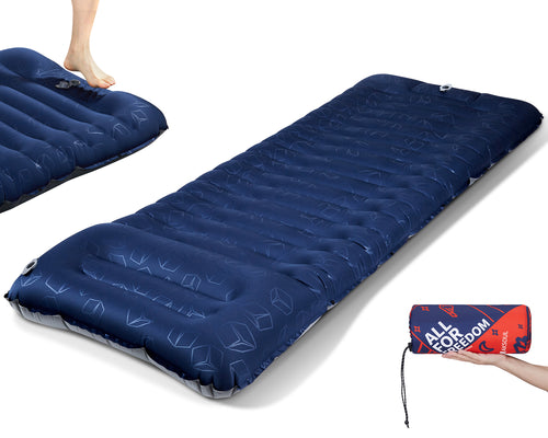 Uarter Inflatable Sleeping Pad , 77*26 In Camping Mat, Camping Mattress for Backpacking, Hiking, Traveling,Blue