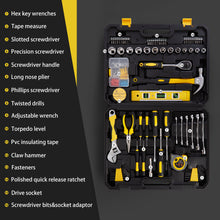 Load image into Gallery viewer, Uarter 108-Piece Tool Set: Versatile General Household and Auto Repair Kit, Inclusive of a Durable Plastic Toolbox Storage Case