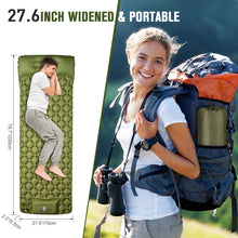 Load image into Gallery viewer, 79 x 28 in Self-Inflating Sleeping Pad Camping Mat Camping Mattress Pad with Pillow &amp; Footpump Compact Camping Air Mattress for Backpacking Hiking Traveling