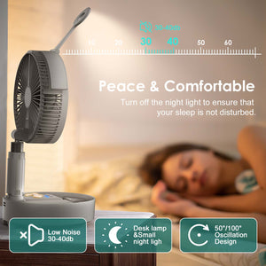 Uarter Rechargeable Fan Portable Foldable Fan with Misting Feature , 7200mA Battery Capacity , Misting Fan Suited for a Refreshing and Cooling Experience Perfect for Home, Office, and Outdoor