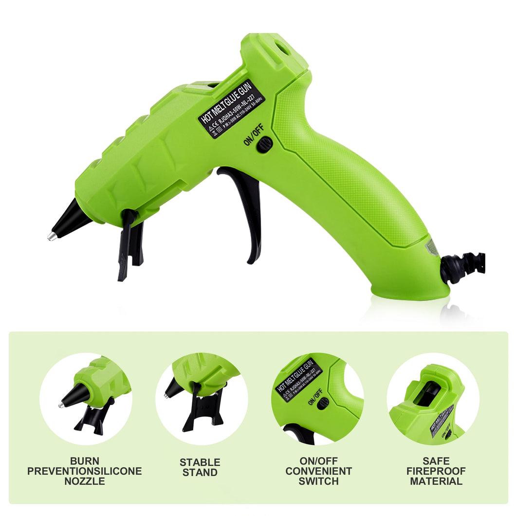 Uarter Hot Glue Gun Full Size Glue Gun with 20 Glue Sticks for Craft  Fast Heating Anti-Drip Glue Gun DIY - Green