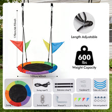 Load image into Gallery viewer, Uarter 40" Saucer Swing Set, 600D Oxford Cloth Swing Set Accessory, Outdoor Swing for Backyard or Playground