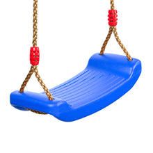 Load image into Gallery viewer, Plastic Swing, Indoor Outdoor Flat Bench Seat with Adjustable Nylon Hanging Rope for Kids and Adults, Childhood Rope Swing-Tree, Backyard Swinging Toy