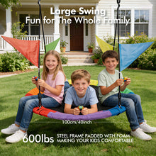 Load image into Gallery viewer, Uarter 40" Saucer Swing Set, 600D Oxford Cloth Swing Set Accessory, Outdoor Swing for Backyard or Playground