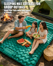 Load image into Gallery viewer, Uarter Double Sleeping Pat, 77*54 Inch Waterproof Inflatable Camping Pad for Backpacking, Hiking, Traveling, Blue