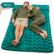 Load image into Gallery viewer, Uarter Double Sleeping Pat, 77*54 Inch Waterproof Inflatable Camping Pad for Backpacking, Hiking, Traveling, Blue
