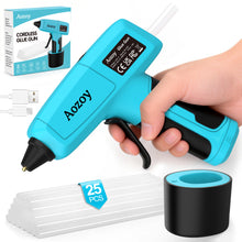 Load image into Gallery viewer, Uarter Hot Glue Gun Full Size Glue Gun with 25 Glue Sticks for Craft Fast Heating Anti-Drip Glue Gun DIY