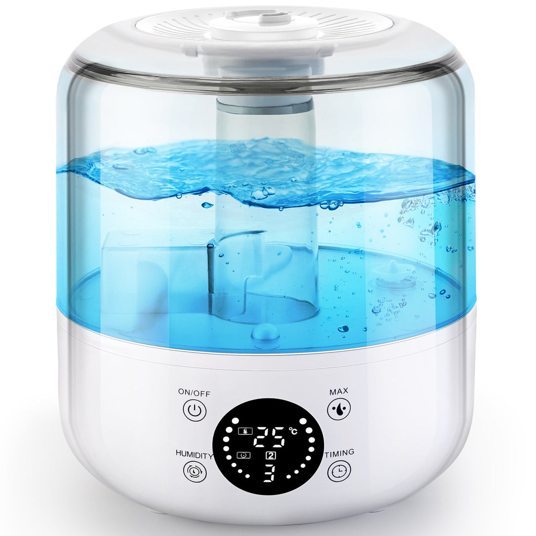 Air Humidifier 3L Premium Humidifying Unit Cool Mist Large Humidifier for Large Room | Bedroom | Basement - Quiet for Babies Kids, Easy to Clean & Fill, Auto Shut-off - Lasts Up to 18 Hours