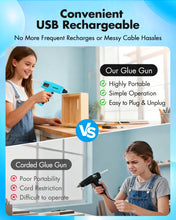 Load image into Gallery viewer, Uarter Hot Glue Gun Full Size Glue Gun with 25 Glue Sticks for Craft Fast Heating Anti-Drip Glue Gun DIY