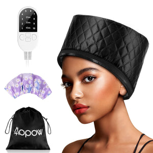Uarter Hair Steamer Home Use Heating Cap w/10-level Heats Quickly Thermal Steam Cap Deep Conditioner