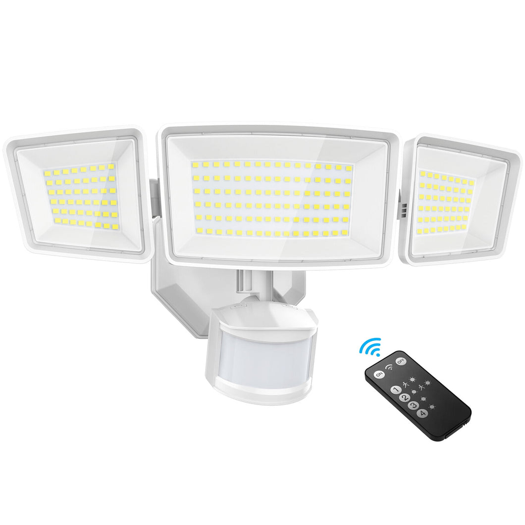 Uarter LED Motion Sensor Flood Lights for Outside Enhanced Home Security, 6000LM 24W, White