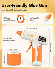 Load image into Gallery viewer, Uarter Hot Glue Gun Cordless Full Size 2600mAh USB Rechargeable LED Digital Hot Melt Glue Tool with Stand