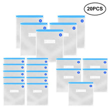 Load image into Gallery viewer, 3 Size 20Pcs Bags Reusable Vacuum Sealed Bag Food Saver Storage