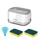 Load image into Gallery viewer, Soap Pump Dispenser and Sponge Holder,2-in-1 Soap Dispenser for Kitchen Sink with 2 Cleaning Sponges &amp; Funnel Dish Washing Soap Dispenser - Instant Refill, Durable, Rustproof