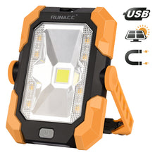 Load image into Gallery viewer, Rechargeable Portable LED Work Light, Solar Work Lights 4400 mAh,Waterproof Outdoor COB Flood Light with Magnetic Hanging Hook,30W 1000LM for Car,Repairing,Camping,Hiking,Fishing