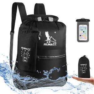 20L Dry Bags Waterproof Backpack Floating Dry Sack with Free Waterproof Phone Cas, Outdoor Ultralight Bag Backpack for Camping Hiking Traveling