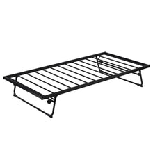 Load image into Gallery viewer, Twin Size Daybed Frames  with Adjustable Trundle Loft Bed Twin,Pop-up Trundle for Family Bedroom,Office,Black