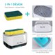 Load image into Gallery viewer, Soap Pump Dispenser and Sponge Holder,2-in-1 Soap Dispenser for Kitchen Sink with 2 Cleaning Sponges &amp; Funnel Dish Washing Soap Dispenser - Instant Refill, Durable, Rustproof