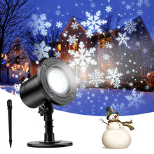 Load image into Gallery viewer, Christmas Projector Light - 180° Rotation Projector Snow Projector Lamp Indoor Outdoor Holiday Lights Waterproof LED Light for Halloween Christmas Wedding Home Party Garden Landscape Wall Decorations