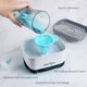 Load image into Gallery viewer, Soap Pump Dispenser and Sponge Holder,2-in-1 Soap Dispenser for Kitchen Sink with 2 Cleaning Sponges &amp; Funnel Dish Washing Soap Dispenser - Instant Refill, Durable, Rustproof